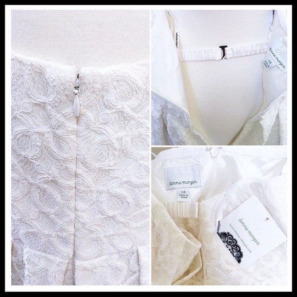 WHITE STRAPLESS FORMAL SHORT COCKTAIL DRESS - Picture 4 of 8